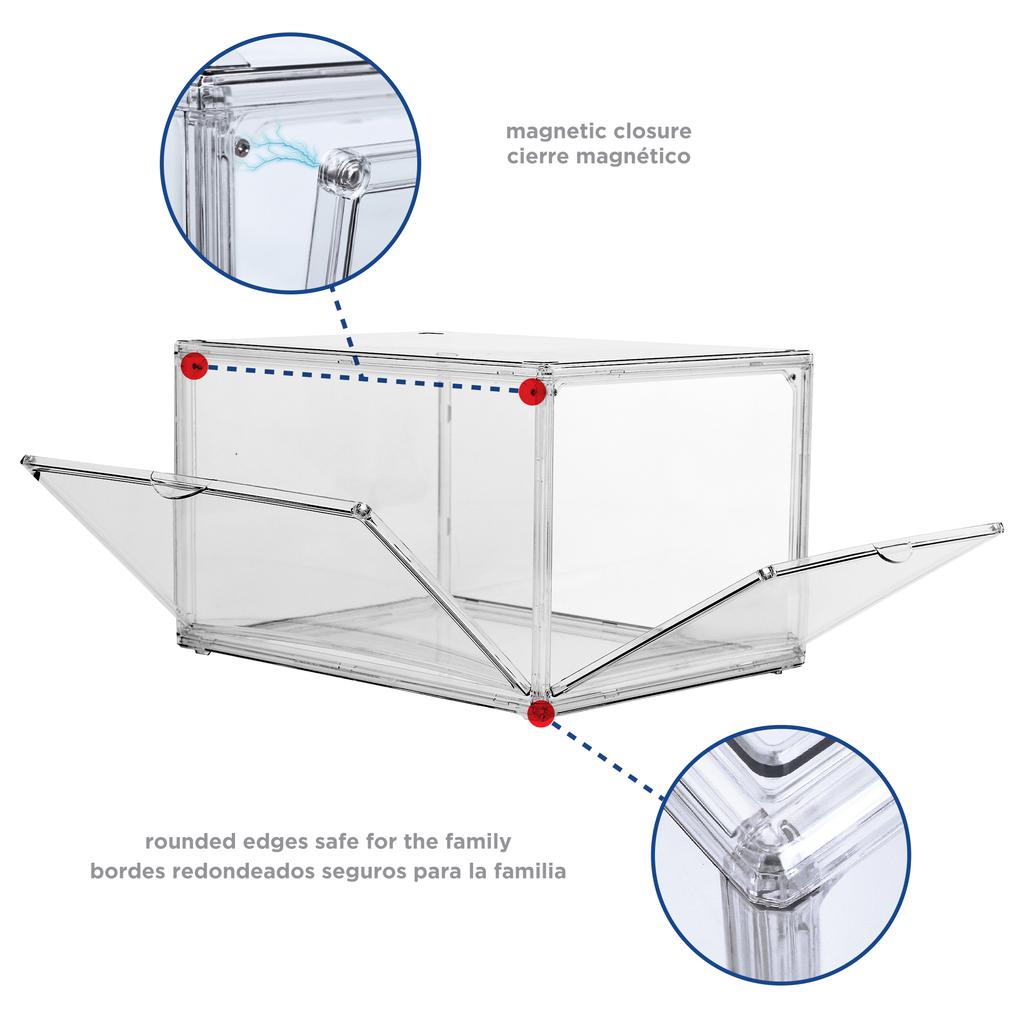 Agbox Caja Apilable para Zapatos 4 Piezas
