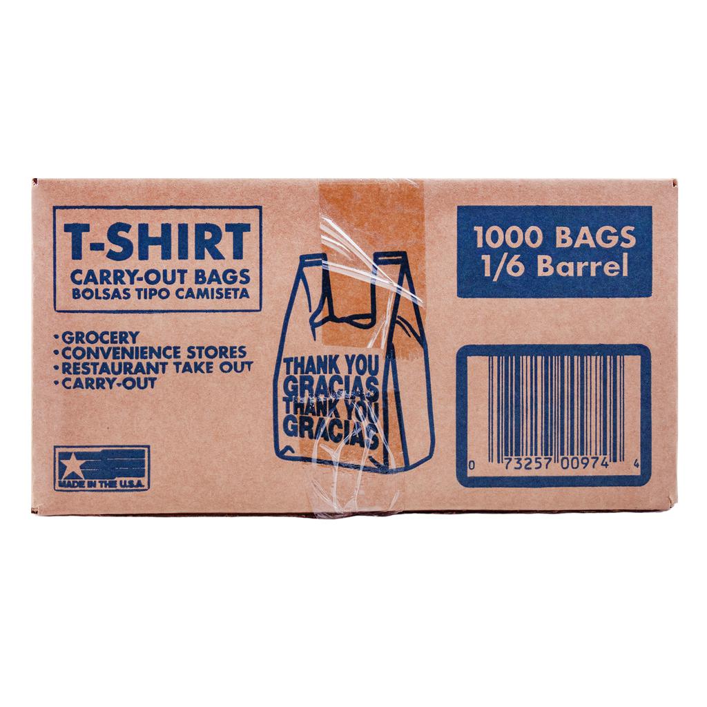 Poly America T-Shirt Bolsas Tipo Camiseta 1 000 Unidades