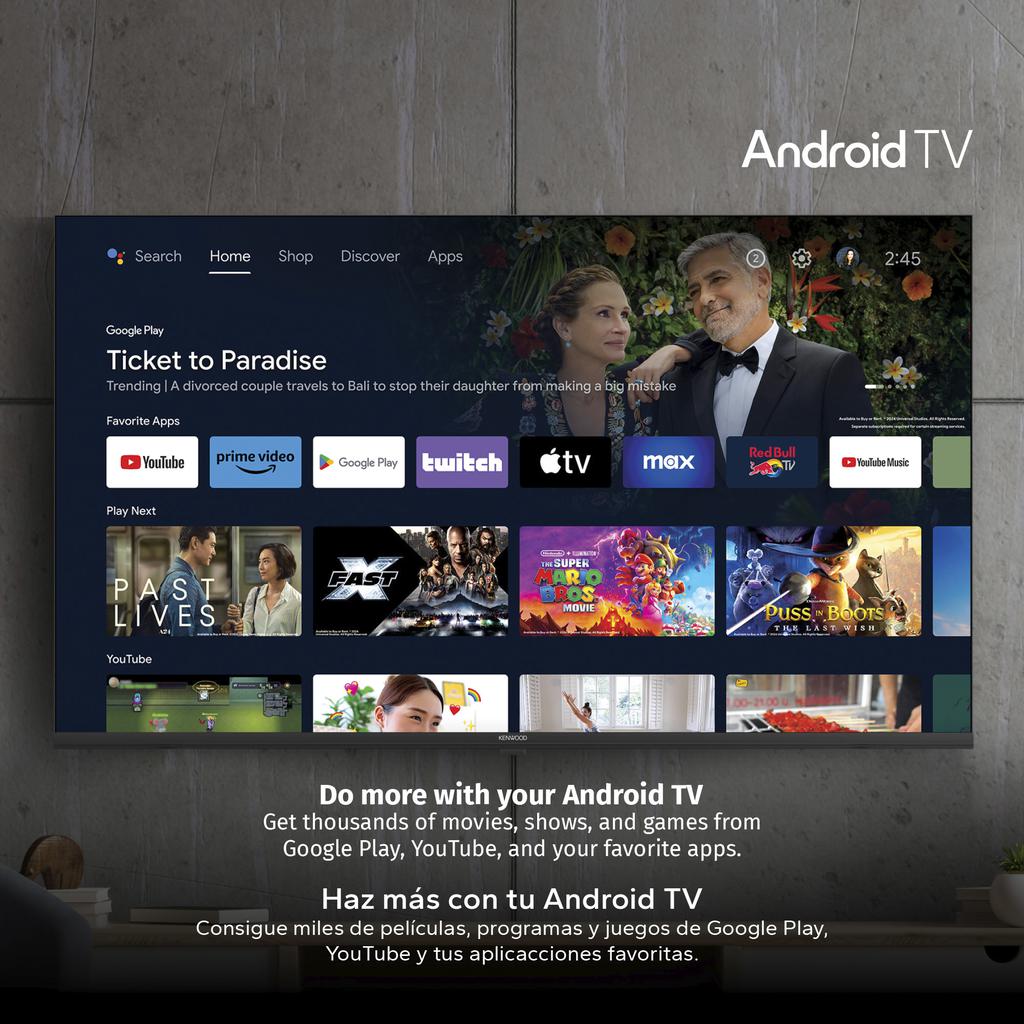 Kenwood 127 cm / 50” Pulgadas Smart Android 4K UHD TV LTK-K50B54A