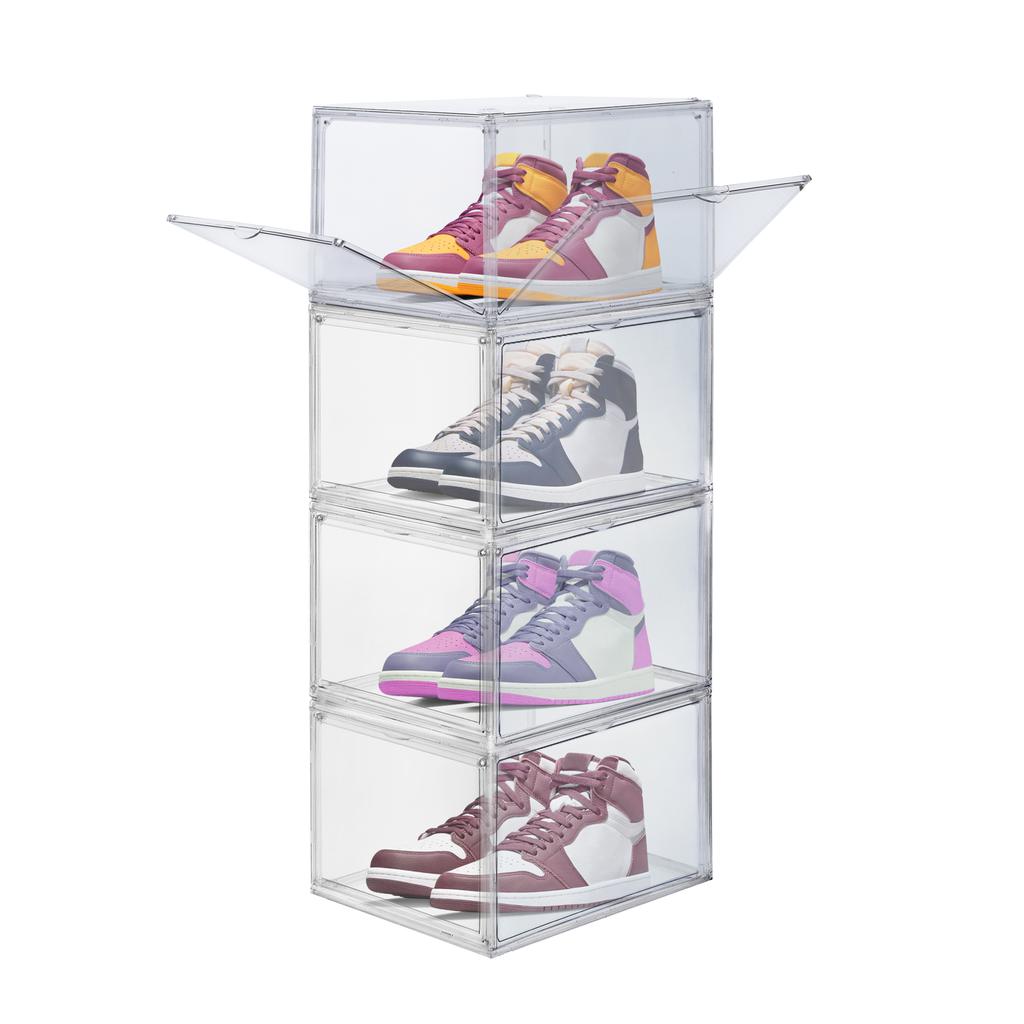Agbox Caja Apilable para Zapatos 4 Piezas