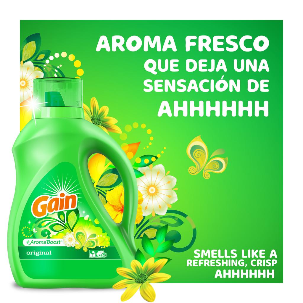 Gain Detergente Líquido para Ropa 4.82 L / 163 oz