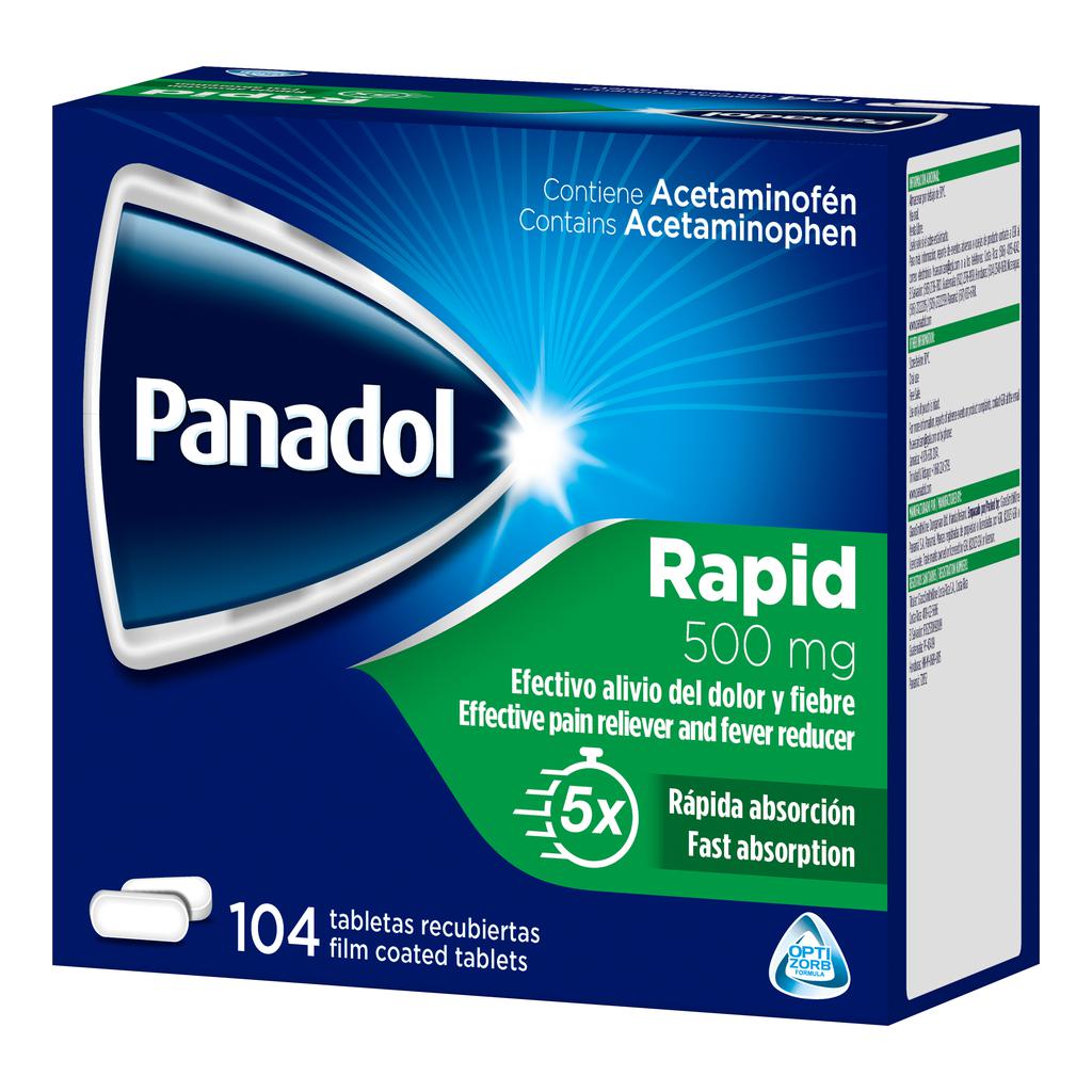 Panadol Rapid Rápida Absorción 104 Tabletas Recubiertas