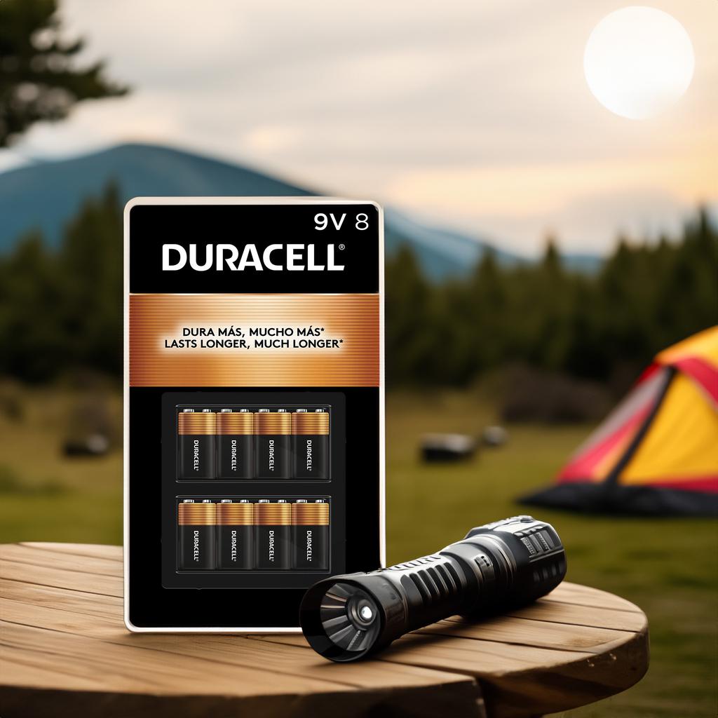 Duracell Baterías Alcalinas de 9 V 8 Unidades
