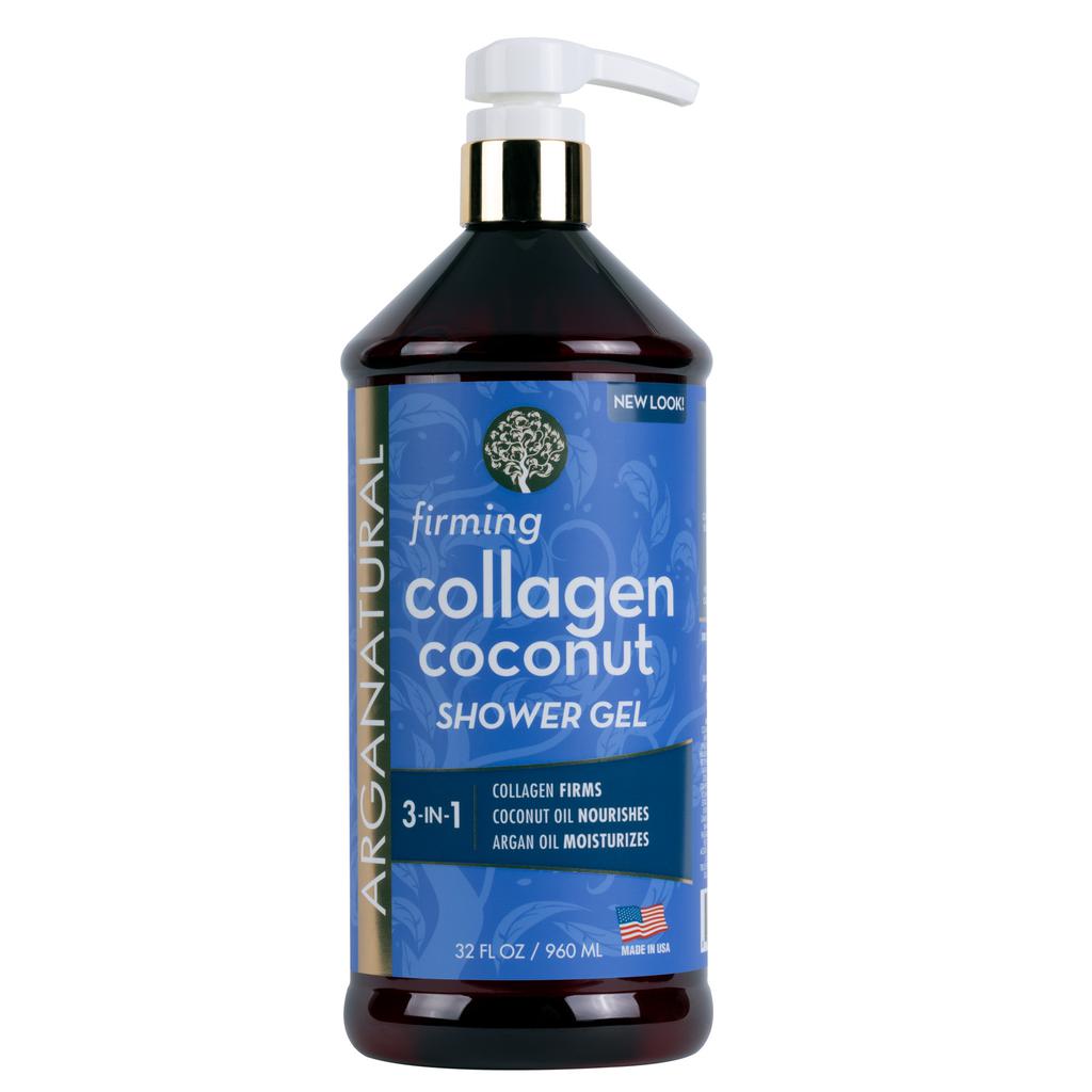 Arganatural Gel de Ducha Reafirmante de Coco con Colágeno 2 Unidades / 960 mL / 32 oz