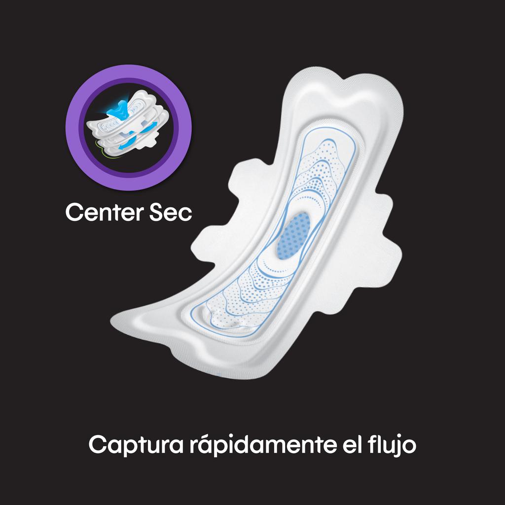 Kotex Nocturna Evolution Toallas Femeninas Extra Largas con Alas 60 Unidades