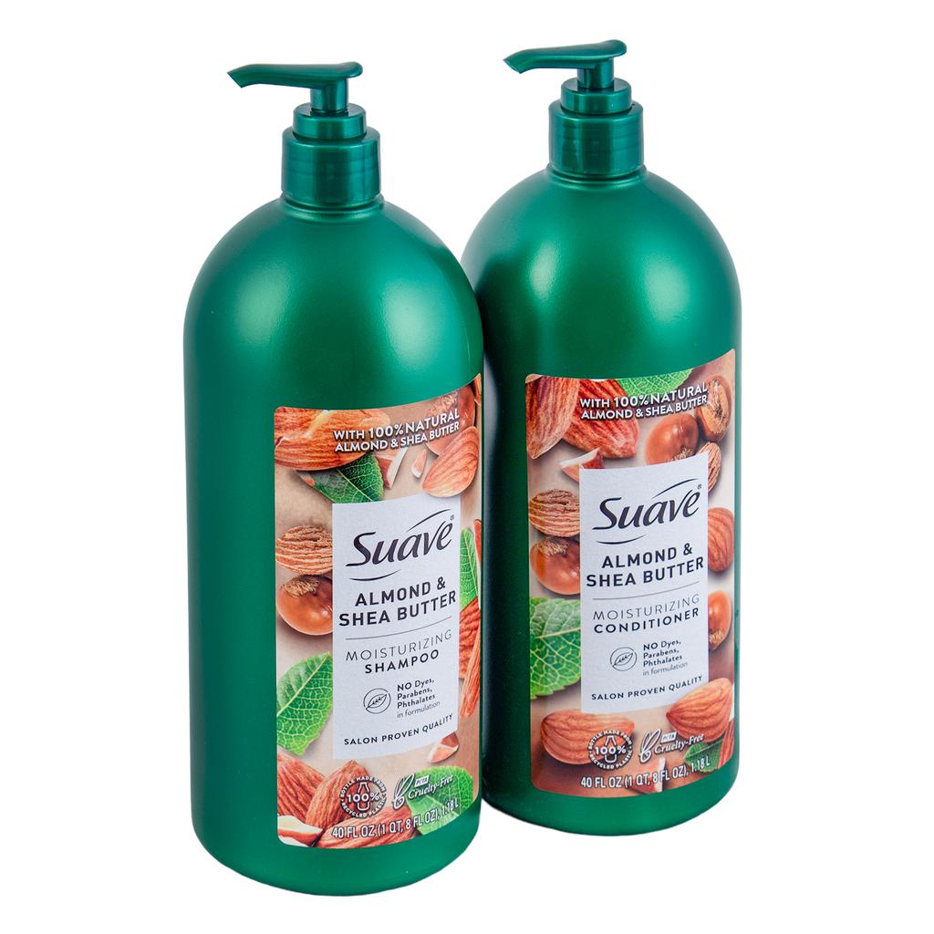 Suave Almendra y Karité Shampoo + Acondicionador 2 Unidades / 1.18 L