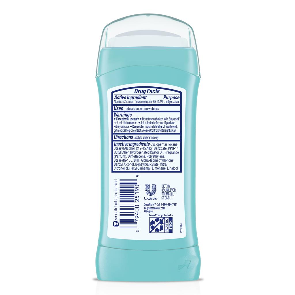 Degree Desodorante Shower Clean para Mujer 5 Unidades / 74 g / 2.6 oz