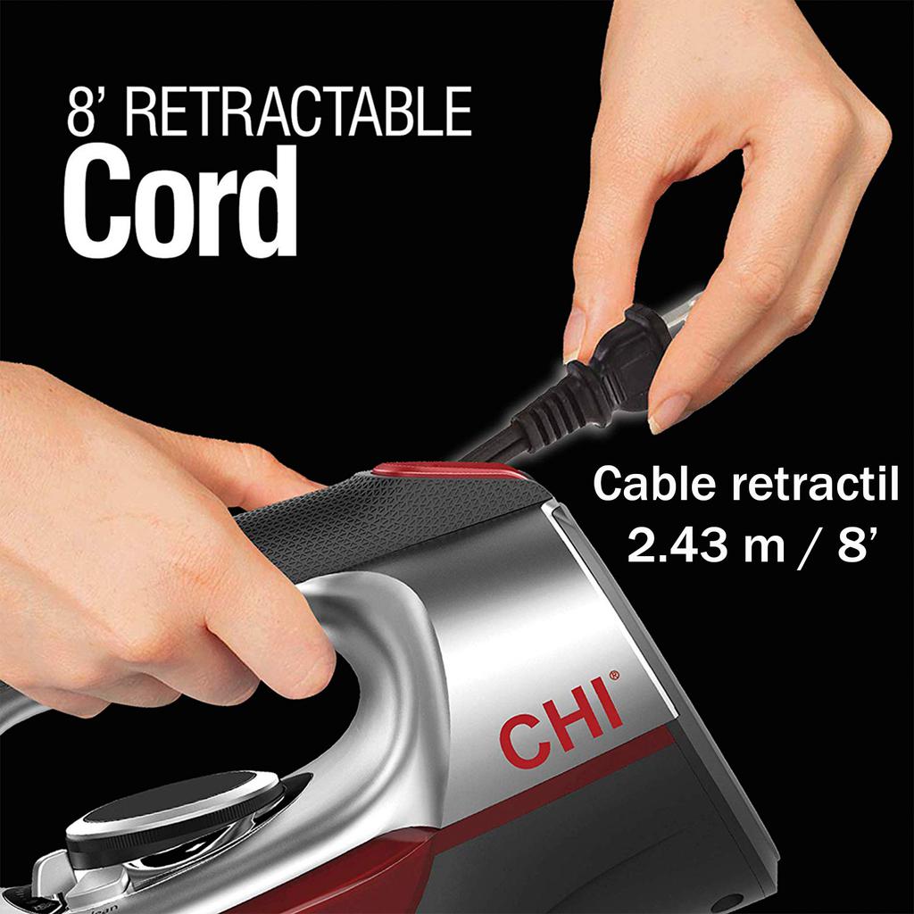 CHI Plancha Eléctrica Plateada de Cerámica con Infusión de Titanio y Hierro 13102