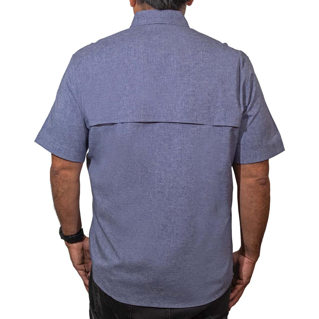 Izod Camisa de Pesca de Manga Corta para Hombre