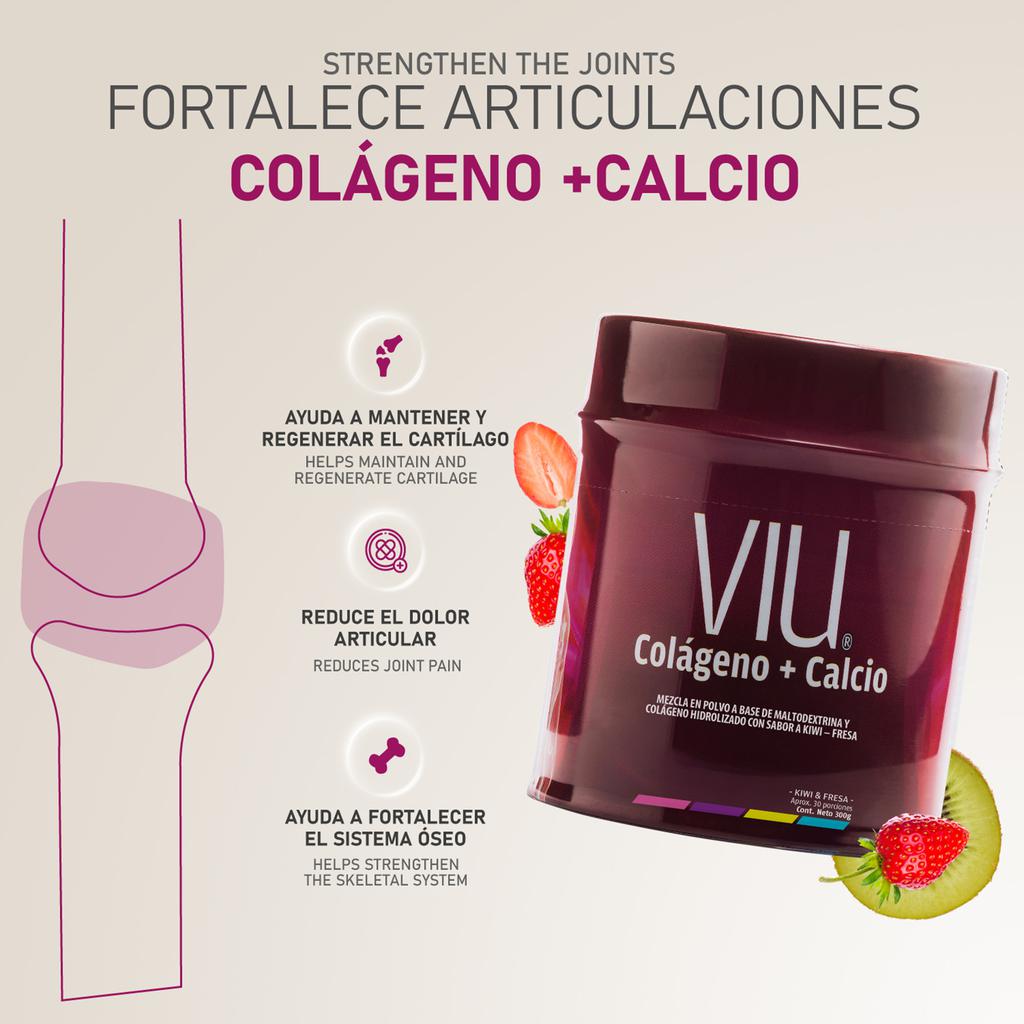 Viu Colágeno + Calcio Mezcla en Polvo 300 g