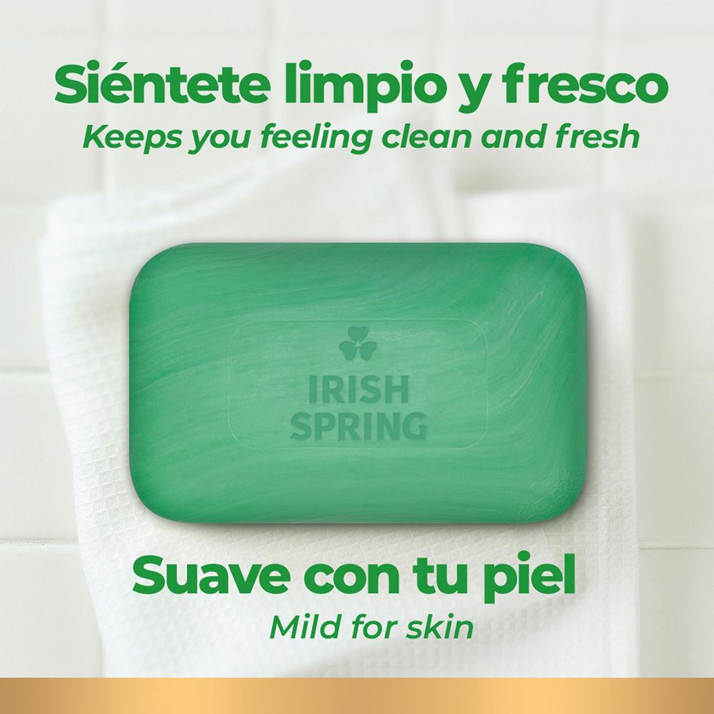 Irish Spring Original Jabón Corporal Libre de Parabenos 20 Unidades / 113 g / 4 oz