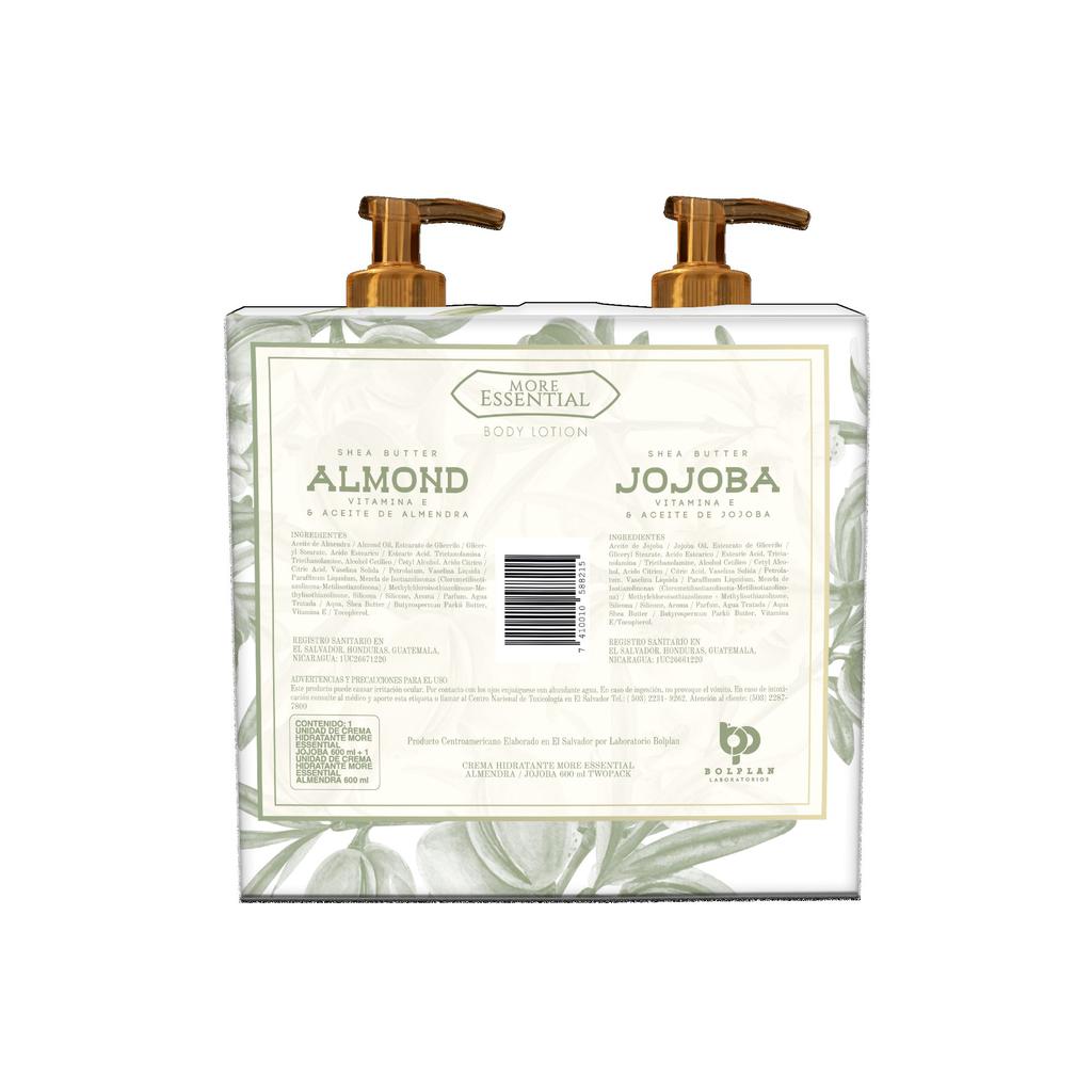 More Essential Crema Hidratante de Almendra y Jojoba 2 Unidades / 600 mL