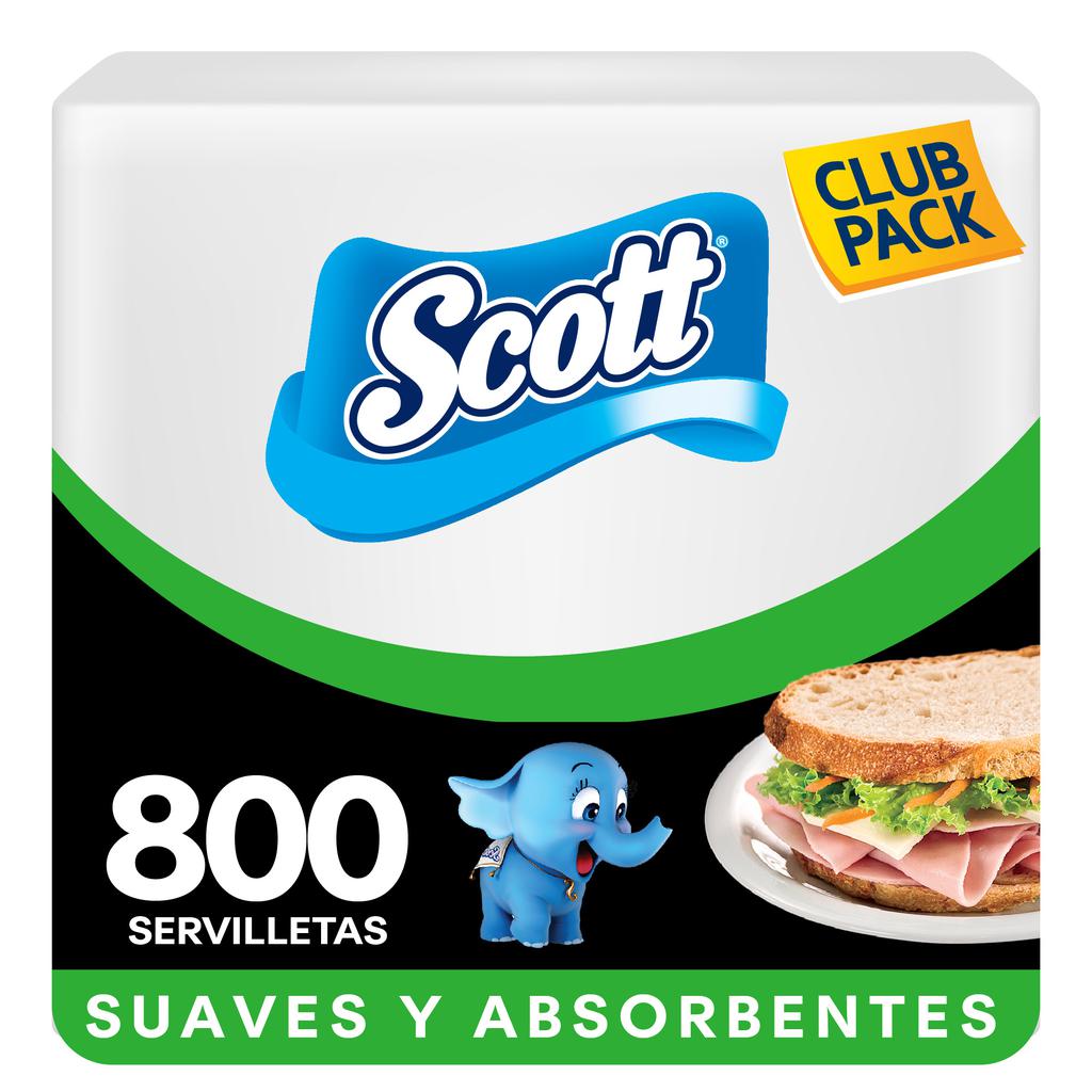 Scott Servilleta Cuadrada Suave y Absorbente 800 Unidades