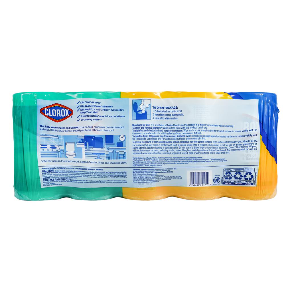 Clorox Toallitas Húmedas para Limpiar y Desinfectar 5 Unidades / 85 Toallitas