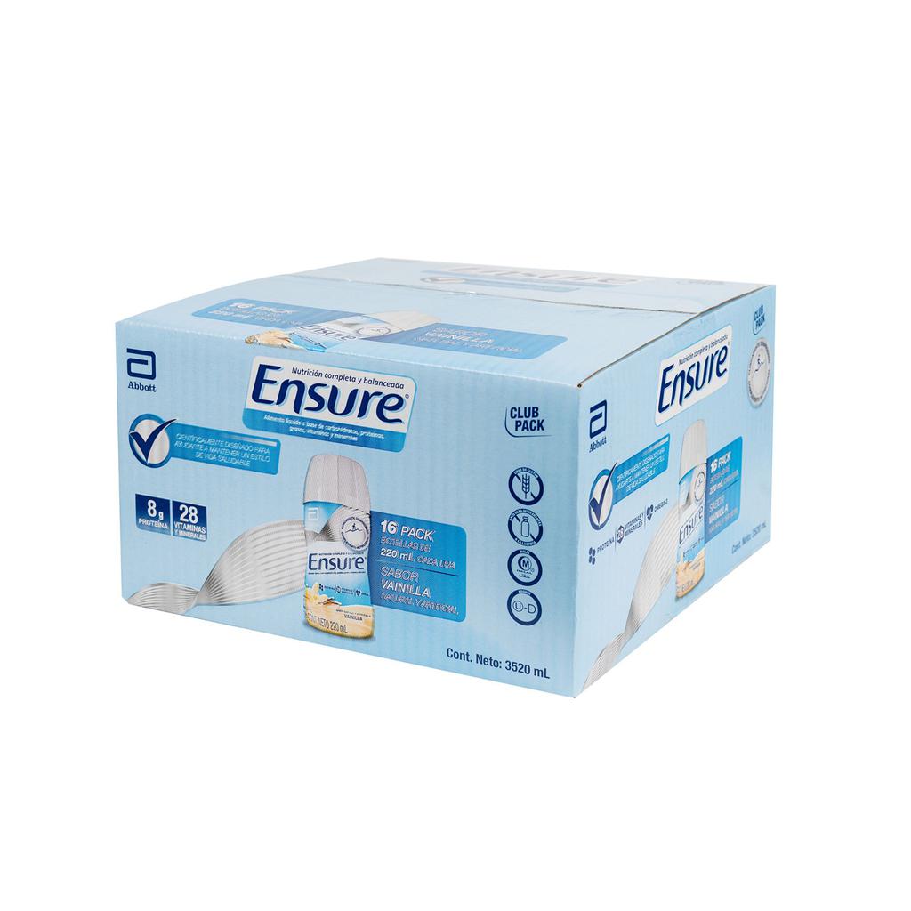 Ensure Suplemento Nutricional Sabor a Vainilla 16 Unidades / 220 mL